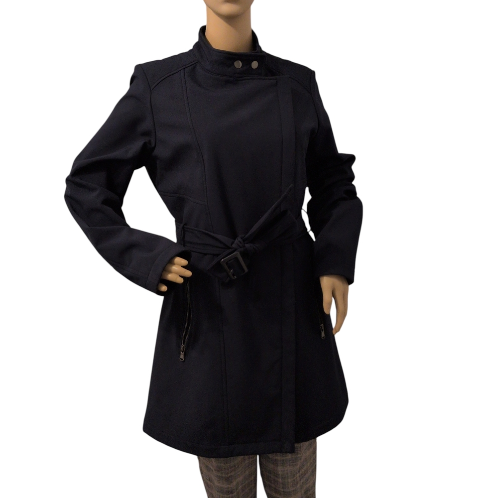 Women's Black Belted Coat